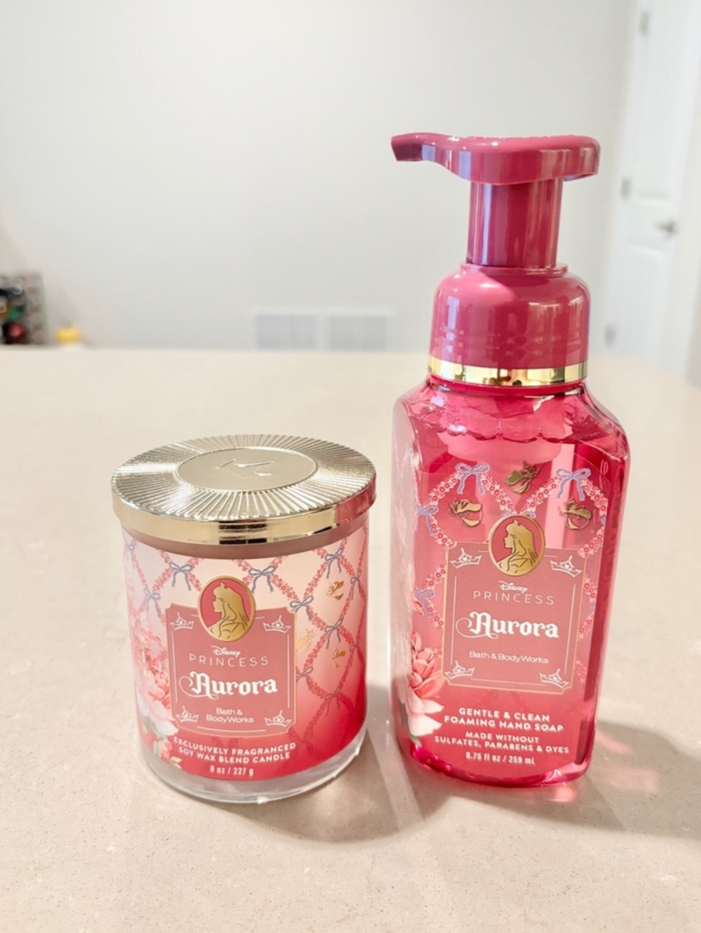 Disney Princess Aurora Bath and Body Works Candle Gift Set Rare